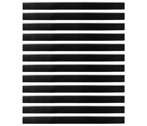 Skrūvējami Durvju Birstes Blīvējumi 12 Pcs Sudraba 100 Cm Vidaxl