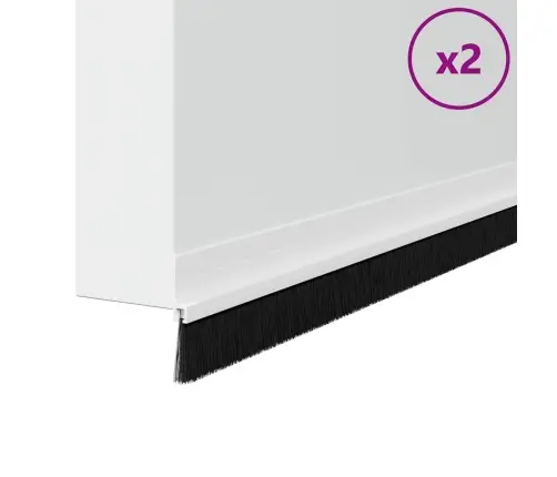 Pašlīpojošas Durvju Birstes 2 Pcs Balts 100 Cm Vidaxl
