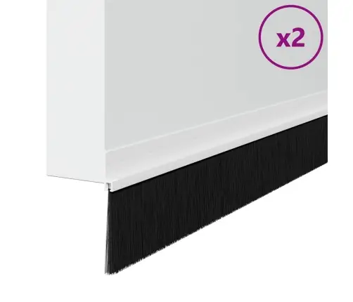 Pašlīpojošas Durvju Birstes 2 Pcs Balts 100 Cm Vidaxl