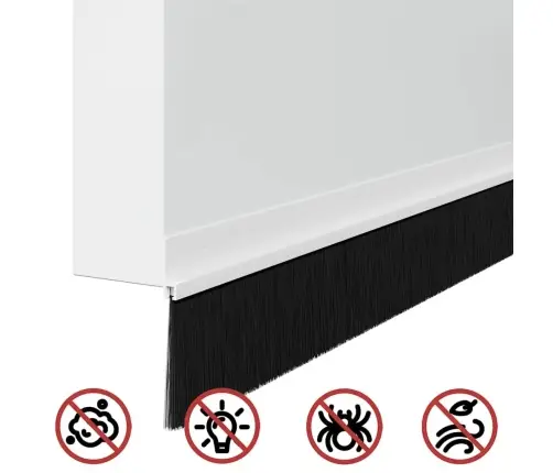 Pašlīpojošas Durvju Birstes 6 Pcs Balts 100 Cm Vidaxl