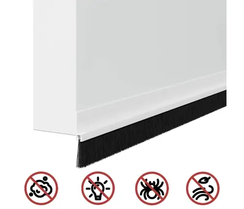 Pašlīpojošas Durvju Birstes 12 Pcs Balts 100 Cm Vidaxl