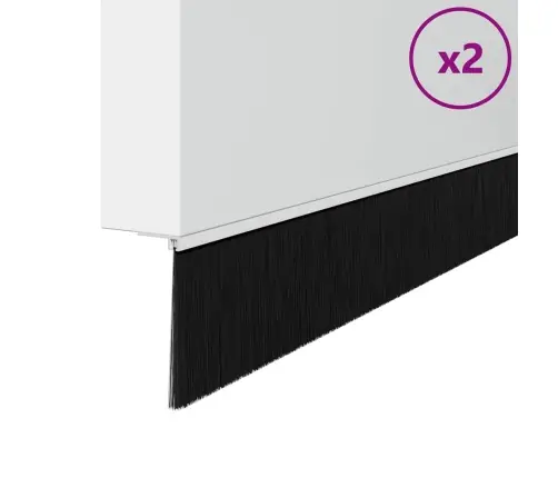 Pašlīpojošas Durvju Birstes 2 Pcs Balts 100 Cm Vidaxl