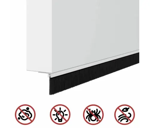 Pašlīpojošas Durvju Birstes 6 Pcs Balts 100 Cm Vidaxl