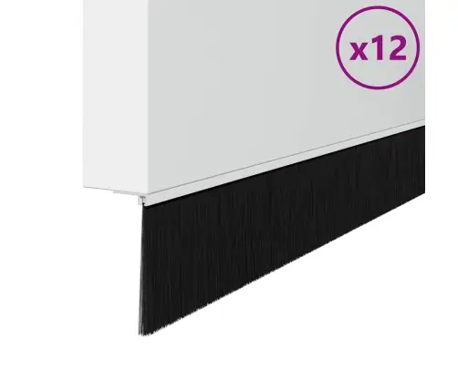 Pašlīpojošas Durvju Birstes 12 Pcs Balts 100 Cm Vidaxl