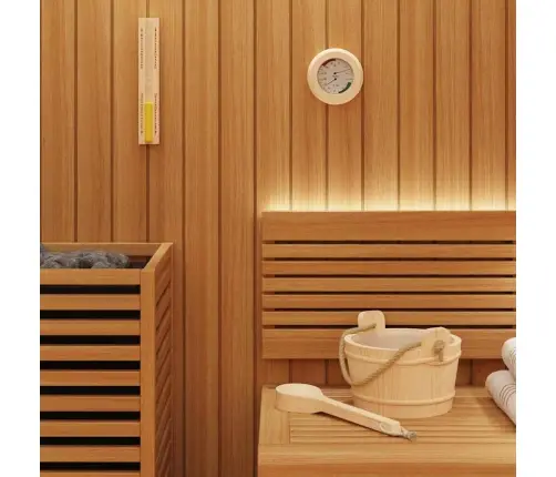 Saunos Priedų Rinkinys 4 Pcs Ruda