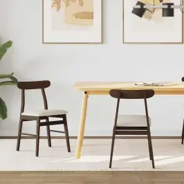 Ēdamistabas Krēsls 2 Pcs Gaiši Brūns Un Gaišs Vidaxl