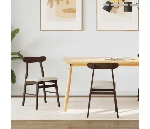 Ēdamistabas Krēsls 2 Pcs Gaiši Brūns Un Gaišs Vidaxl