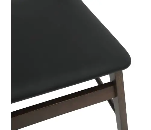 Söögitool 2 Pcs Tumepruun Ja Must Paks Kautsukipuit