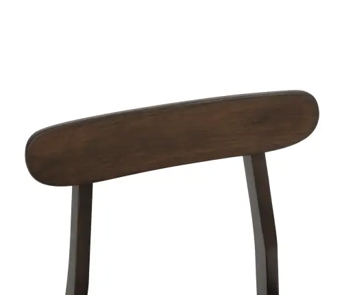 Söögitool 2 Pcs Tumepruun Ja Must Paks Kautsukipuit