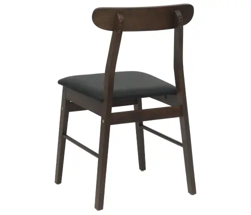 Söögitool 2 Pcs Tumepruun Ja Must Paks Kautsukipuit