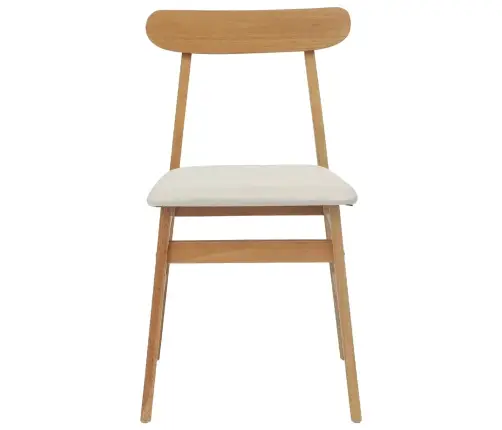 Ēdamistabas Krēsls 2 Pcs Dabisks Un Gaišs Ciets Gumijas Koks Vidaxl