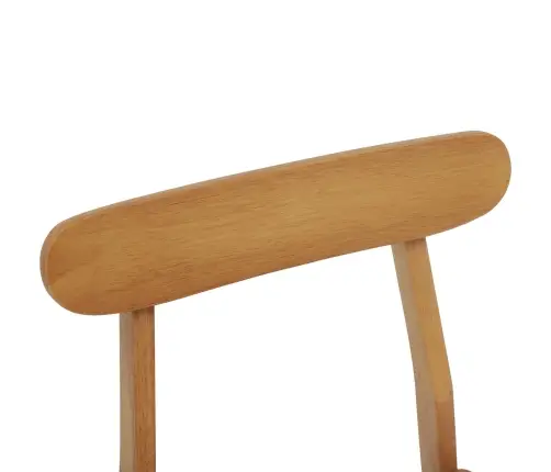 Ēdamistabas Krēsls 2 Pcs Dabiska Cietais Koks Vidaxl