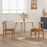 Ēdamistabas Krēsls 2 Pcs Dabiska Cietais Koks Vidaxl