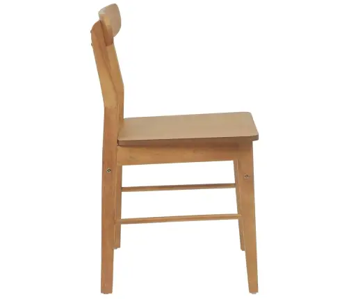 Ēdamistabas Krēsls 2 Pcs Dabiska Cietais Koks Vidaxl