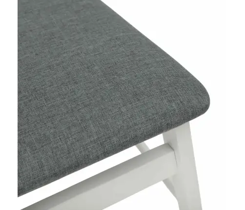 Ēdamistabas Krēsls 2 Pcs Balts Un Pelēks Cietais Koks Vidaxl