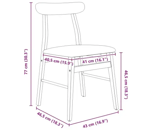 Ēdamistabas Krēsls 2 Pcs Balts Un Pelēks Cietais Koks Vidaxl