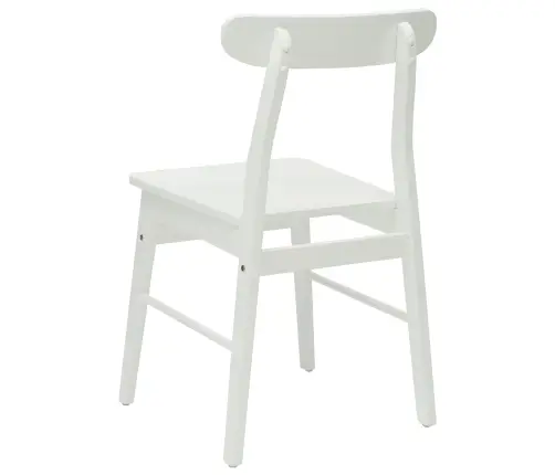 Söögitool 2 Pcs Valge Paks Kautsukipuit