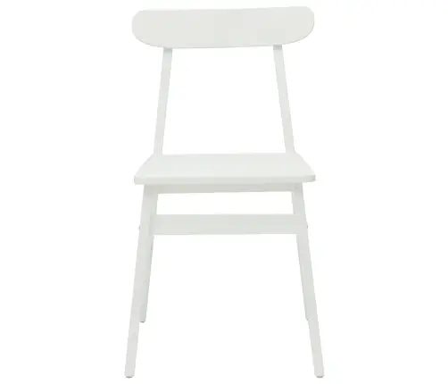 Söögitool 2 Pcs Valge Paks Kautsukipuit