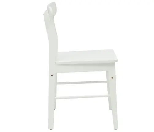 Söögitool 2 Pcs Valge Paks Kautsukipuit