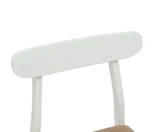 Söögitool 2 Pcs Valge Ja Pruun Paks Kautsukipuit