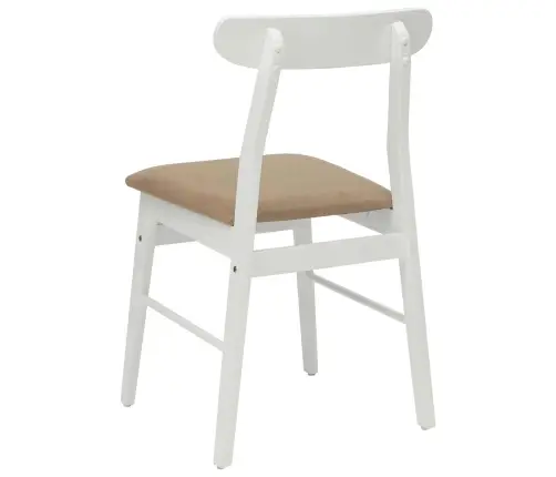 Söögitool 2 Pcs Valge Ja Pruun Paks Kautsukipuit