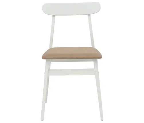 Söögitool 2 Pcs Valge Ja Pruun Paks Kautsukipuit