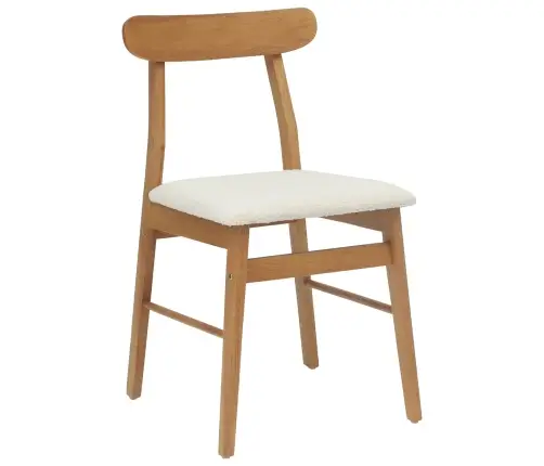 Söögitool 2 Pcs Looduslik Ja Hele Paks Kautsukipuit