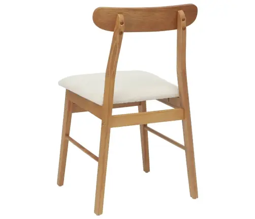 Söögitool 2 Pcs Looduslik Ja Hele Paks Kautsukipuit