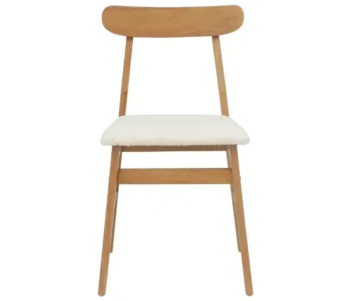 Söögitool 2 Pcs Looduslik Ja Hele Paks Kautsukipuit