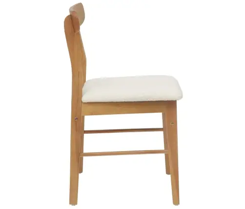 Söögitool 2 Pcs Looduslik Ja Hele Paks Kautsukipuit