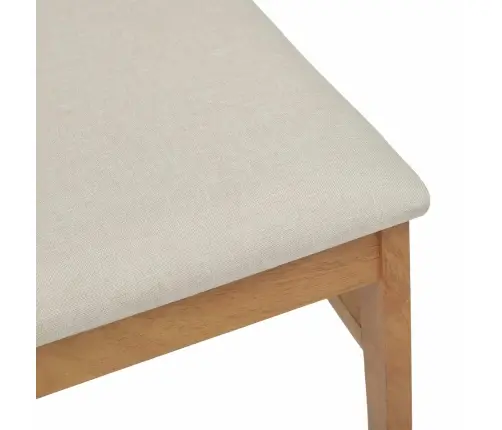 Söögitool 2 Pcs Looduslik Ja Hele Paks Kautsukipuit