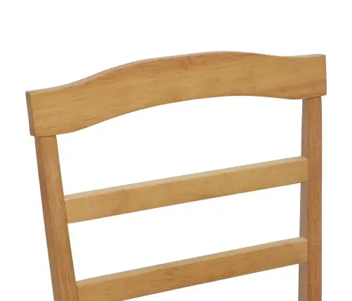 Söögitool 2 Pcs Looduslik Ja Hele Paks Kautsukipuit