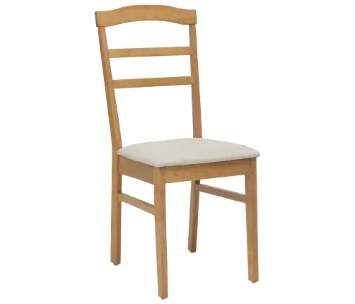 Söögitool 2 Pcs Looduslik Ja Hele Paks Kautsukipuit