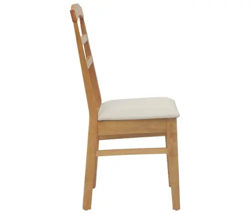 Söögitool 2 Pcs Looduslik Ja Hele Paks Kautsukipuit