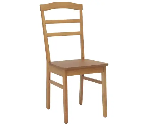 Ēdamistabas Krēsls 2 Pcs Dabiska Ciets Gumijas Koks Vidaxl