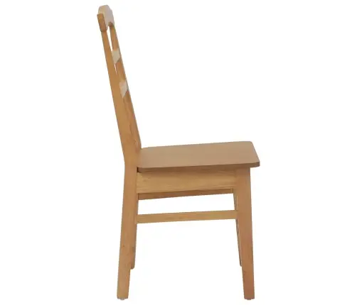 Ēdamistabas Krēsls 2 Pcs Dabiska Ciets Gumijas Koks Vidaxl