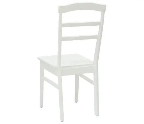 Ēdamistabas Krēsls 2 Pcs Balts Ciets Gumijas Koks Vidaxl