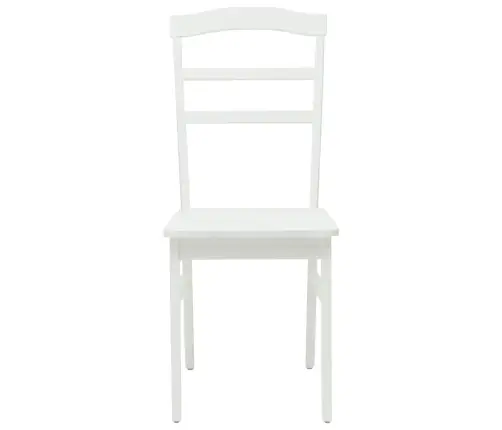 Ēdamistabas Krēsls 2 Pcs Balts Ciets Gumijas Koks Vidaxl