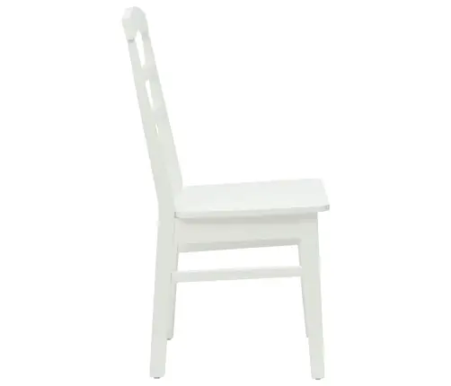 Ēdamistabas Krēsls 2 Pcs Balts Ciets Gumijas Koks Vidaxl