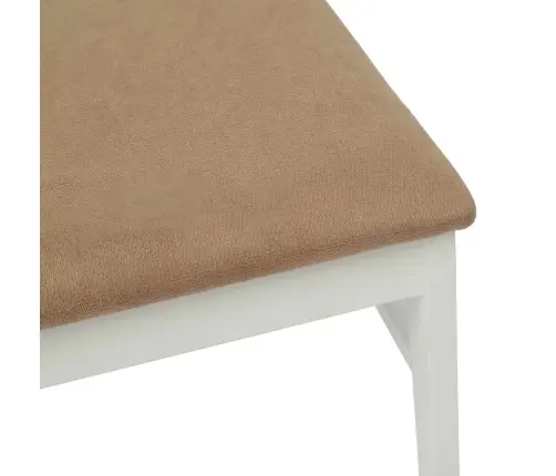 Söögitool 2 Pcs Valge Ja Pruun Paks Kautsukipuit