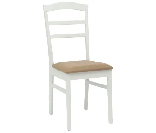 Söögitool 2 Pcs Valge Ja Pruun Paks Kautsukipuit