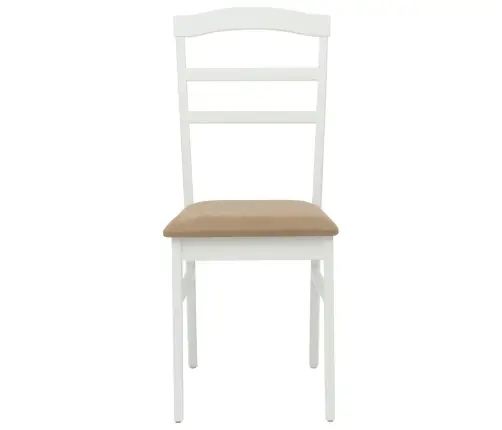 Söögitool 2 Pcs Valge Ja Pruun Paks Kautsukipuit