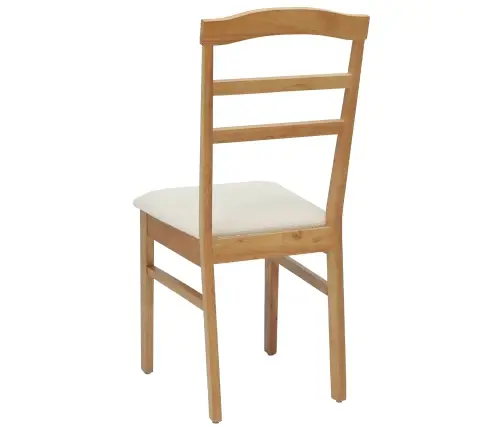 Söögitool 2 Pcs Looduslik Ja Hele Paks Kautsukipuit