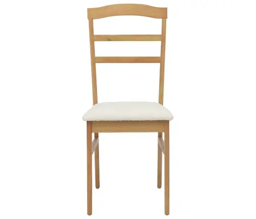 Söögitool 2 Pcs Looduslik Ja Hele Paks Kautsukipuit