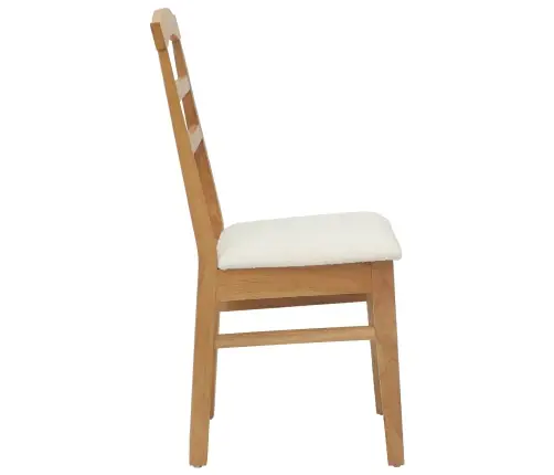 Söögitool 2 Pcs Looduslik Ja Hele Paks Kautsukipuit