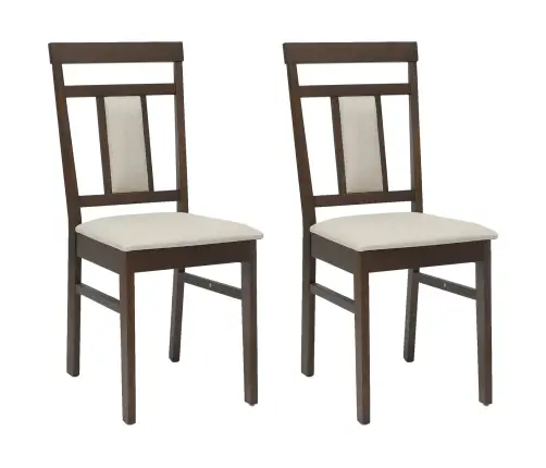 Söögitool 2 Pcs Helepruun Ja Hele Paks Kautsukipuit