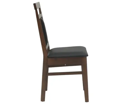 Söögitool 2 Pcs Helepruun Ja Must Paks Kautsukipuit