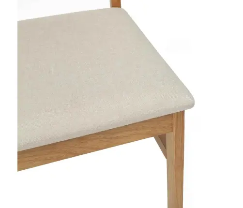 Söögitool 2 Pcs Looduslik Ja Hele Paks Kautsukipuit