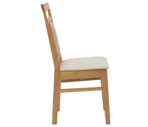 Söögitool 2 Pcs Looduslik Ja Hele Paks Kautsukipuit