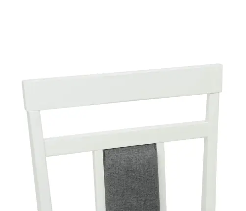 Ēdamistabas Krēsls 2 Pcs Balts Un Pelēks Ciets Gumijas Koks Vidaxl